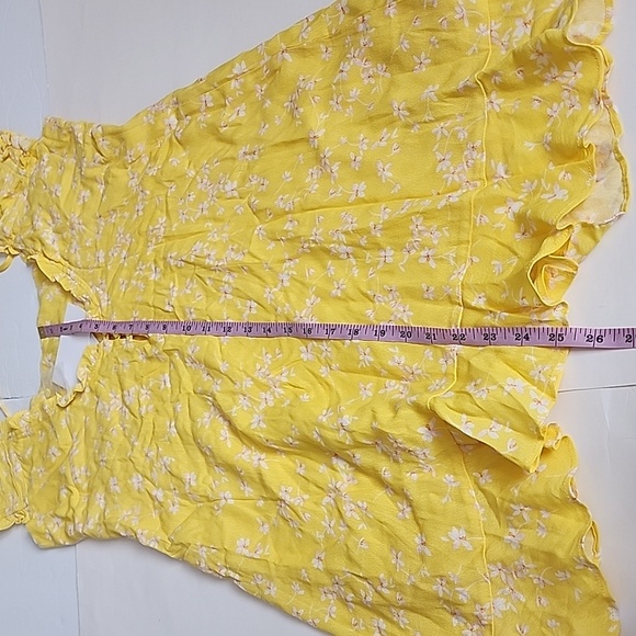 SOPHIE RUE FLORAL YELLOW MINI DRESS/ L - Picture 9 of 12